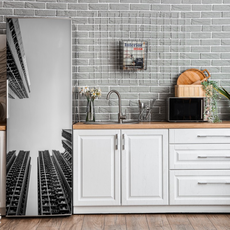 Naklejka na lodówkę czarny marmur z żyłami – Wallissimo®