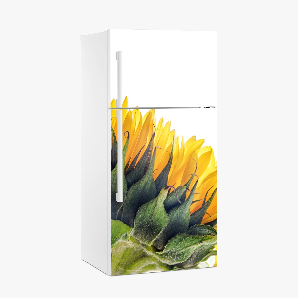 Fridge sticker sunflower corner on white background – Wallissimo®
