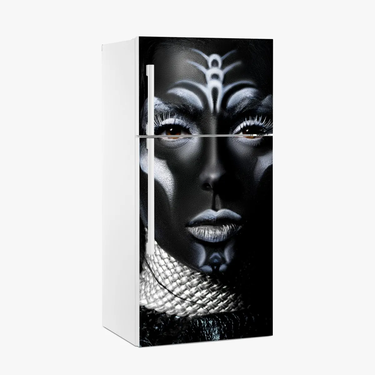 Naklejka na lodówkę ciemny plemienny portret – Wallissimo® Naklejka na lodówkę ciemny plemienny portret – Wallissimo®