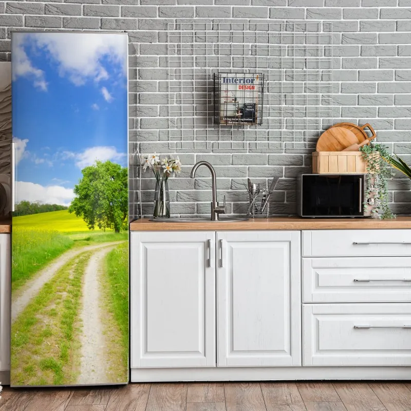 Naklejka na lodówkę nowoczesny geometryczny wzór architektoniczny – Wallissimo®