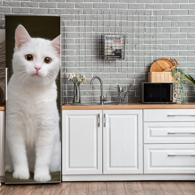 Naklejka na lodówkę turkusowo-złota abstrakcyjna marmurkowa faktura – Wallissimo®