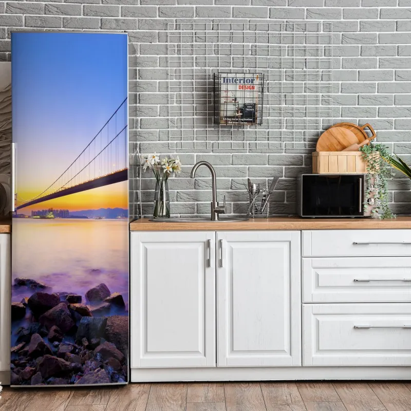 Naklejka na lodówkę intensywny portret goryla w czerni i bieli – Wallissimo®