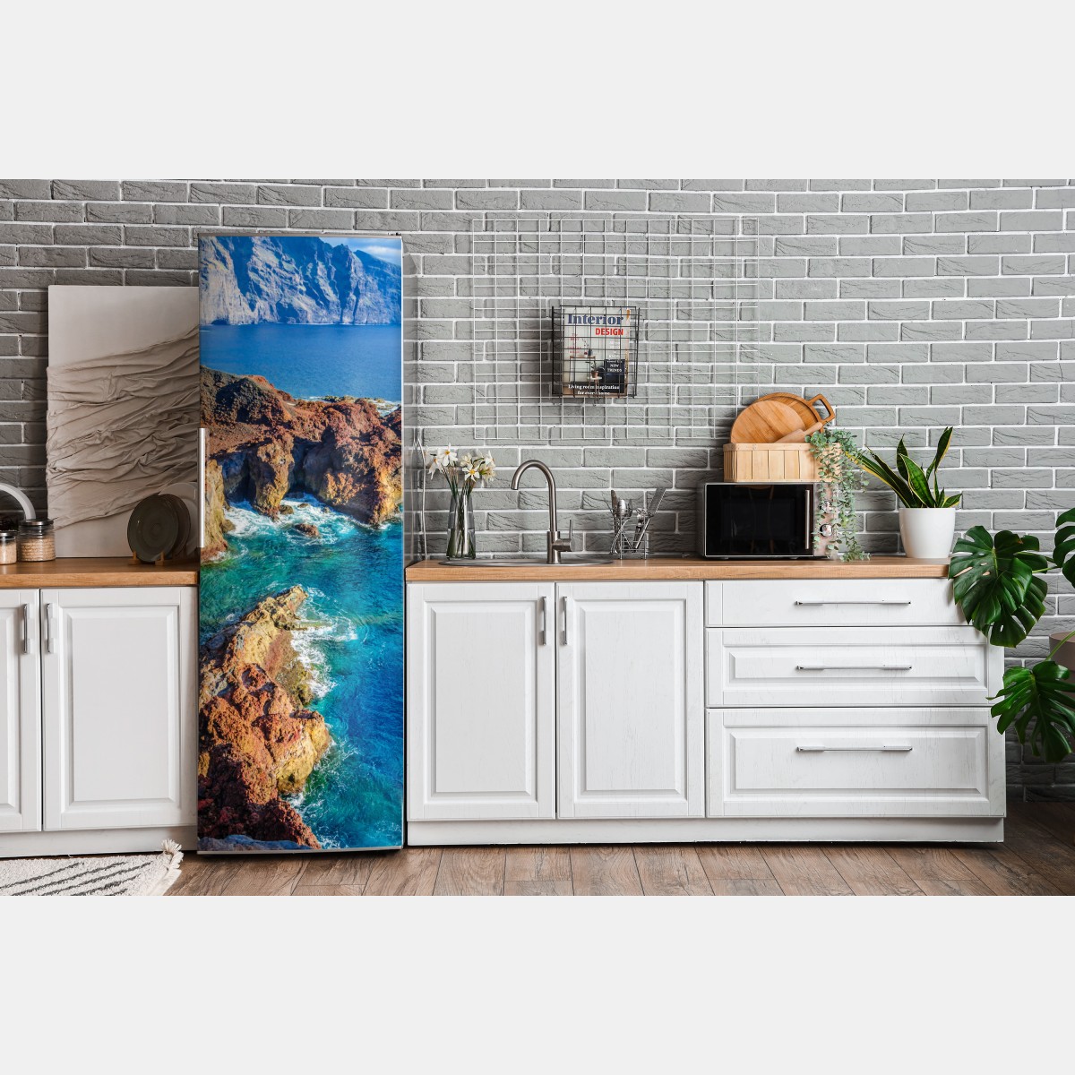 Naklejka na lodówkę surowe klify i turkusowe morze przy Punto Teno, Teneryfa – Wallissimo® Naklejka na lodówkę surowe klify i turkusowe morze przy Punto Teno, Teneryfa – Wallissimo®