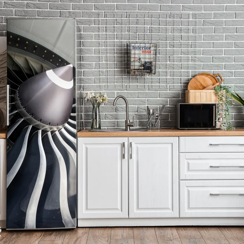 Naklejka na lodówkę beżowa tekstura marmuru – Wallissimo®