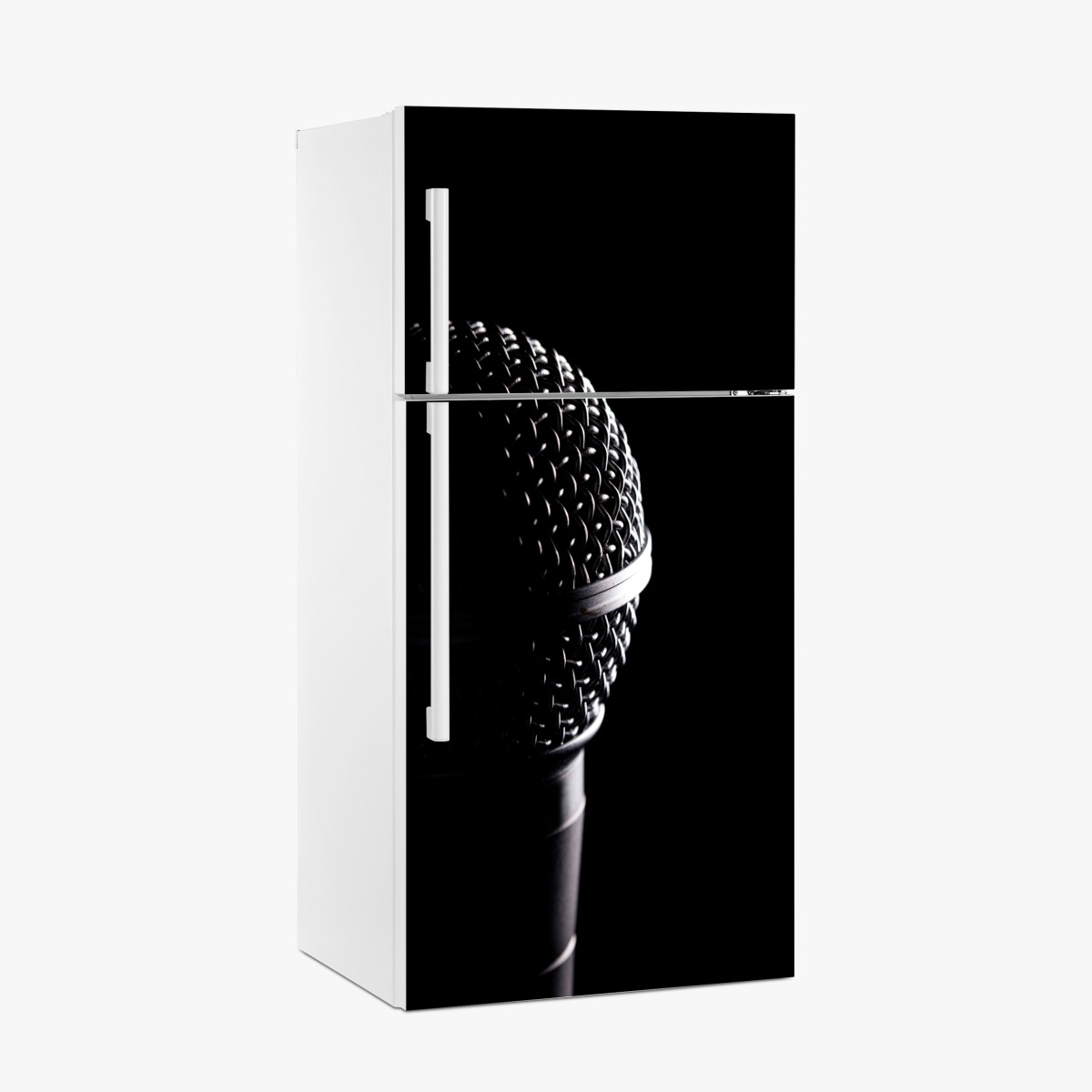Fridge sticker dramatic microphone close-up – Wallissimo®