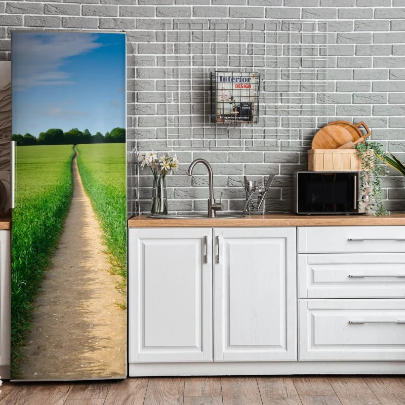 Naklejka na lodówkę biała stokrotka na pastelowym różowym tle – Wallissimo®