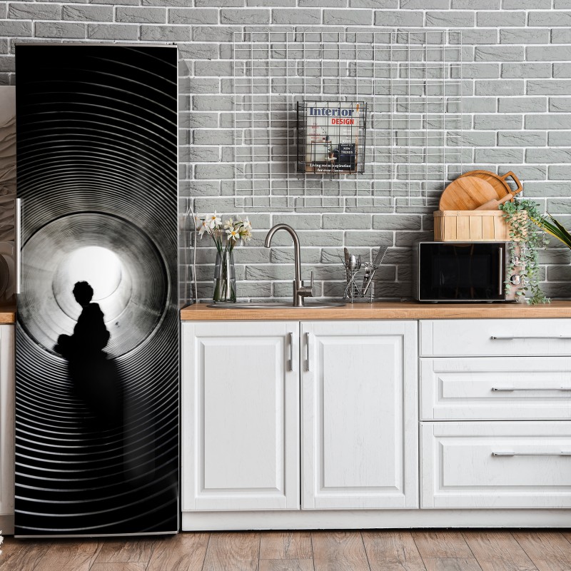 Naklejka na lodówkę głęboka niebieska tekstura abstrakcyjna – Wallissimo®