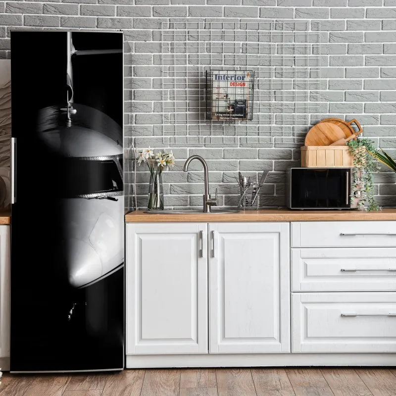 Naklejka na lodówkę intensywny portret goryla w czerni i bieli – Wallissimo®