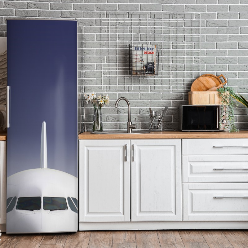 Naklejka na lodówkę złoty wzór wachlarza w stylu art deco – Wallissimo®