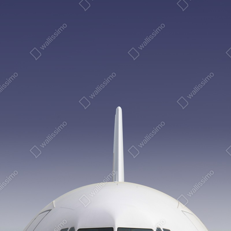 Naklejka na lodówkę przód samolotu na tle błękitnego nieba – Wallissimo® Naklejka na lodówkę przód samolotu na tle błękitnego nieba – Wallissimo®