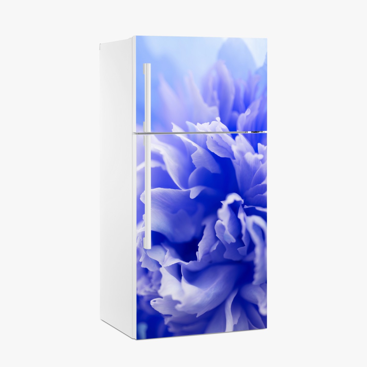 Fridge sticker soft blue abstract flower close-up – Wallissimo®