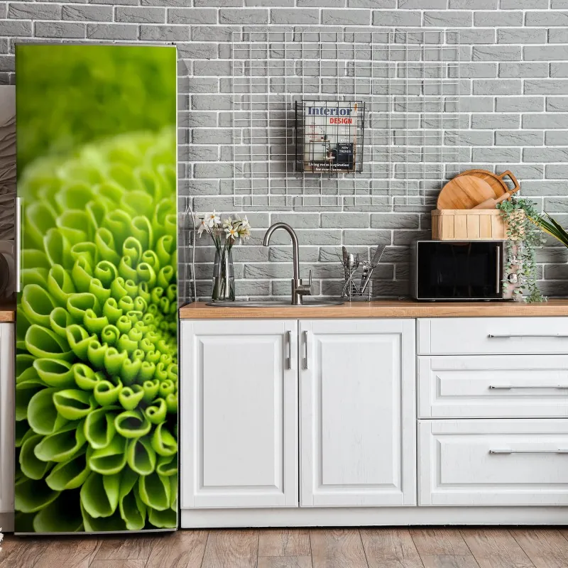 Naklejka na lodówkę tropikalny botaniczny wzór kwiatowy – Wallissimo®