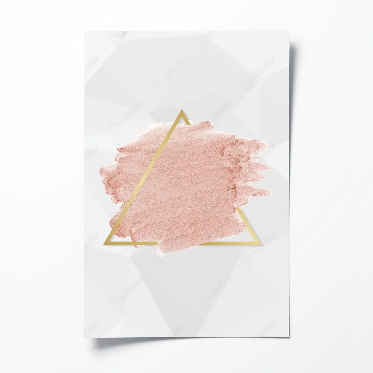 Plakat pastelowy różowy trójkąt abstrakcyjny – Wallissimo® Plakat pastelowy różowy trójkąt abstrakcyjny – Wallissimo®