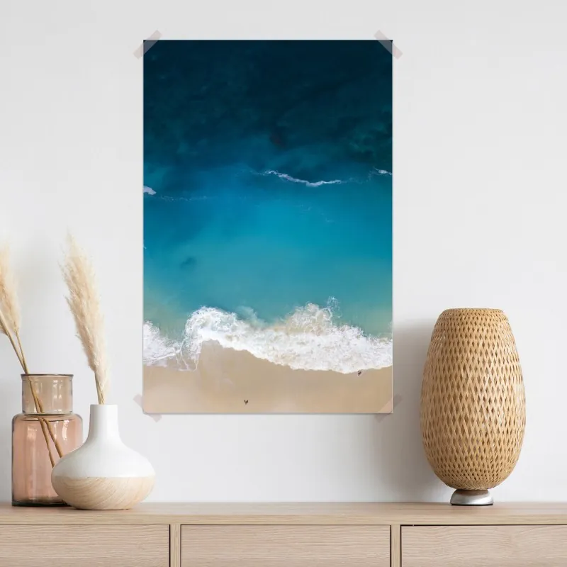 Plakat powietrzny widok turkusowej plaży na Nusa Penida – Wallissimo® Plakat powietrzny widok turkusowej plaży na Nusa Penida – Wallissimo®