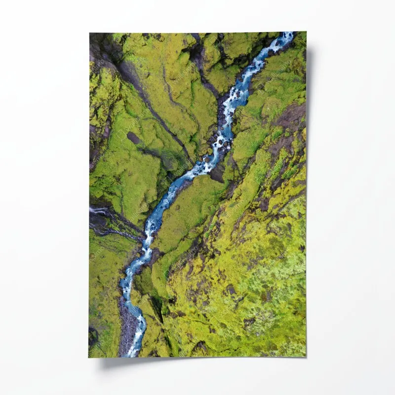 Plakat elegancki beżowy wzór damask – Wallissimo®