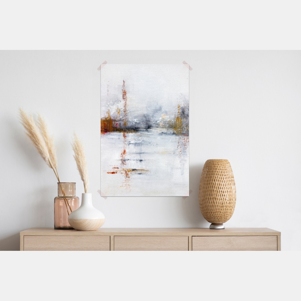 Plakat spokojny abstrakcyjny krajobraz w delikatnych tonach – Wallissimo® Plakat spokojny abstrakcyjny krajobraz w delikatnych tonach – Wallissimo®