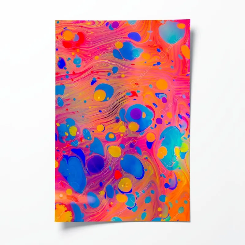 Plakat pastelowy wzór liści na ścianę – Wallissimo®