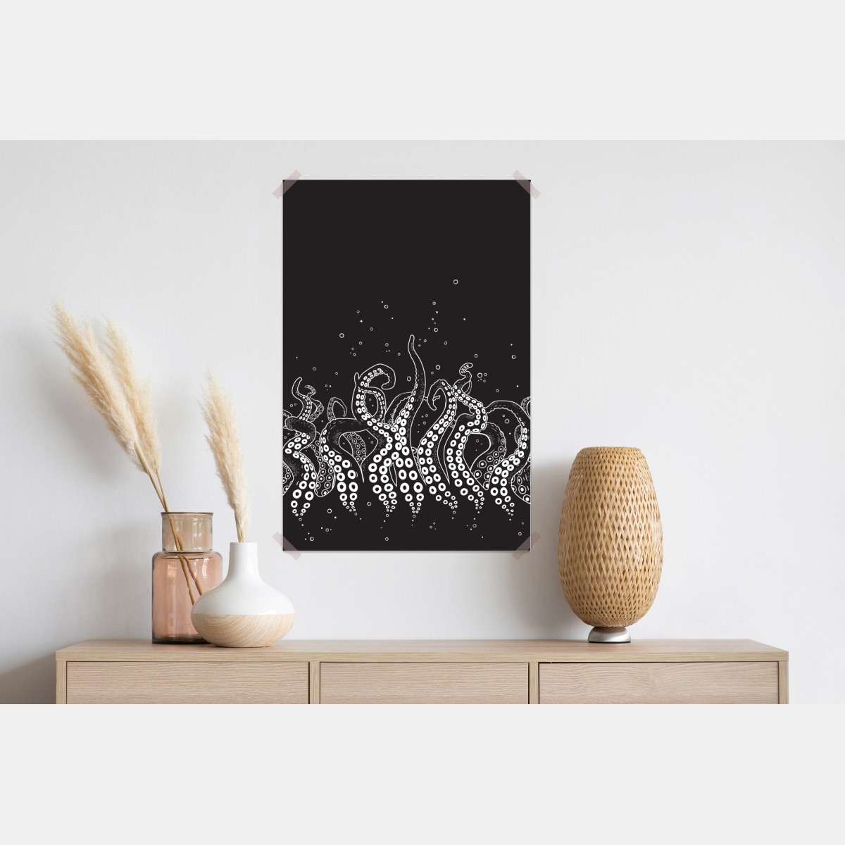 Plakat wzór macek ośmiornicy – Wallissimo® Plakat wzór macek ośmiornicy – Wallissimo®