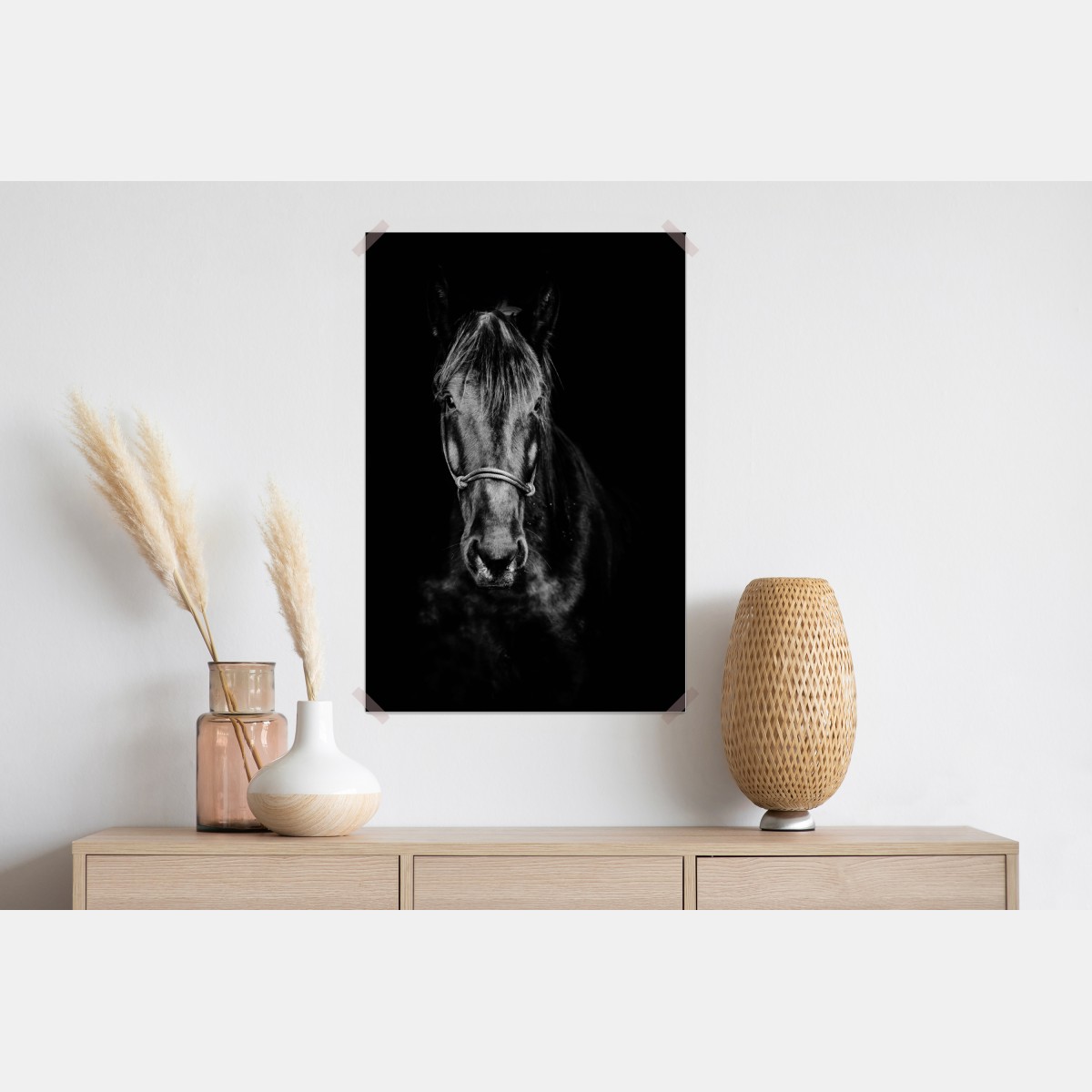 Plakat dramatyczny portret konia w monochromie – Wallissimo® Plakat dramatyczny portret konia w monochromie – Wallissimo®