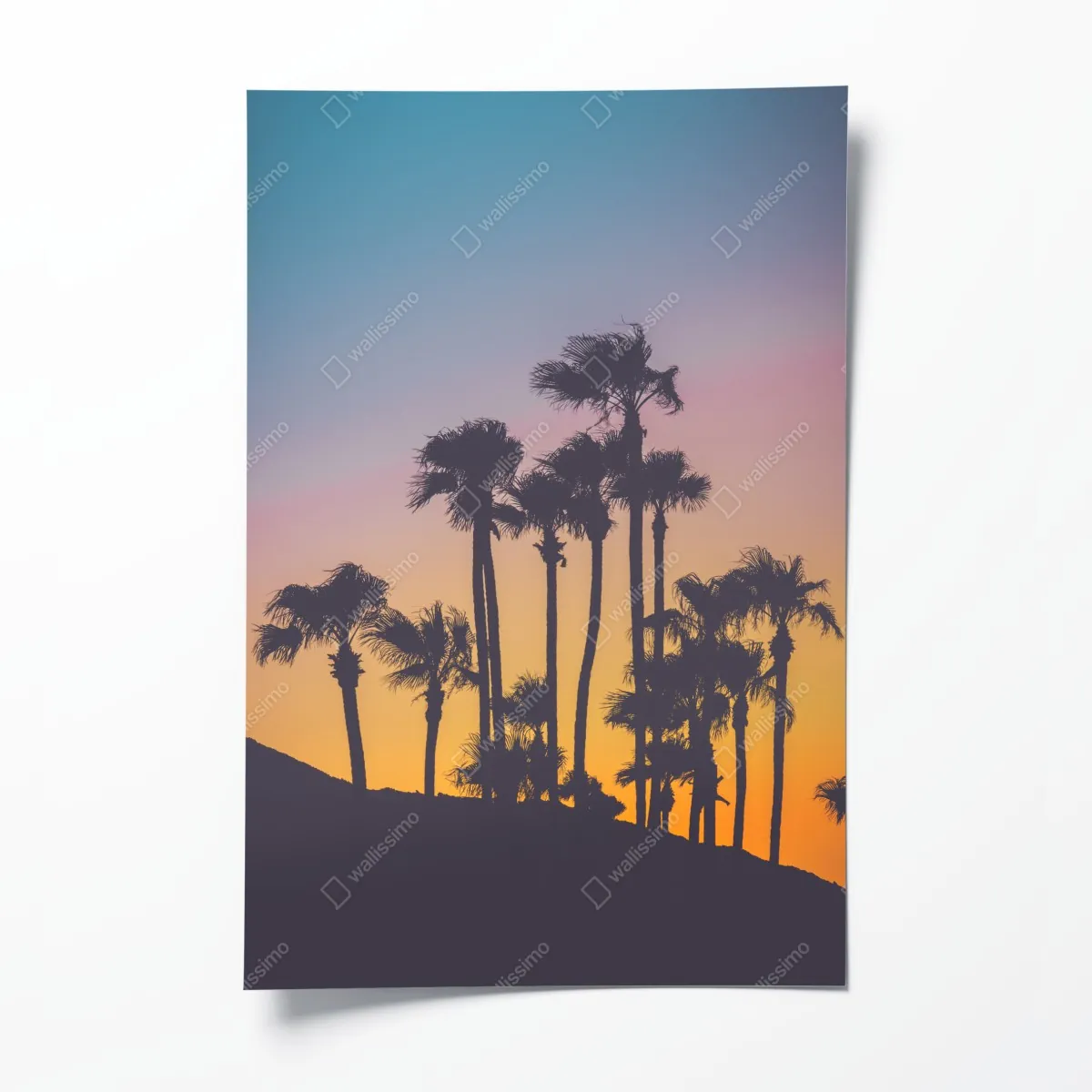 Plakat retro tropikalne palmy o zachodzie słońca – Wallissimo® Plakat retro tropikalne palmy o zachodzie słońca – Wallissimo®