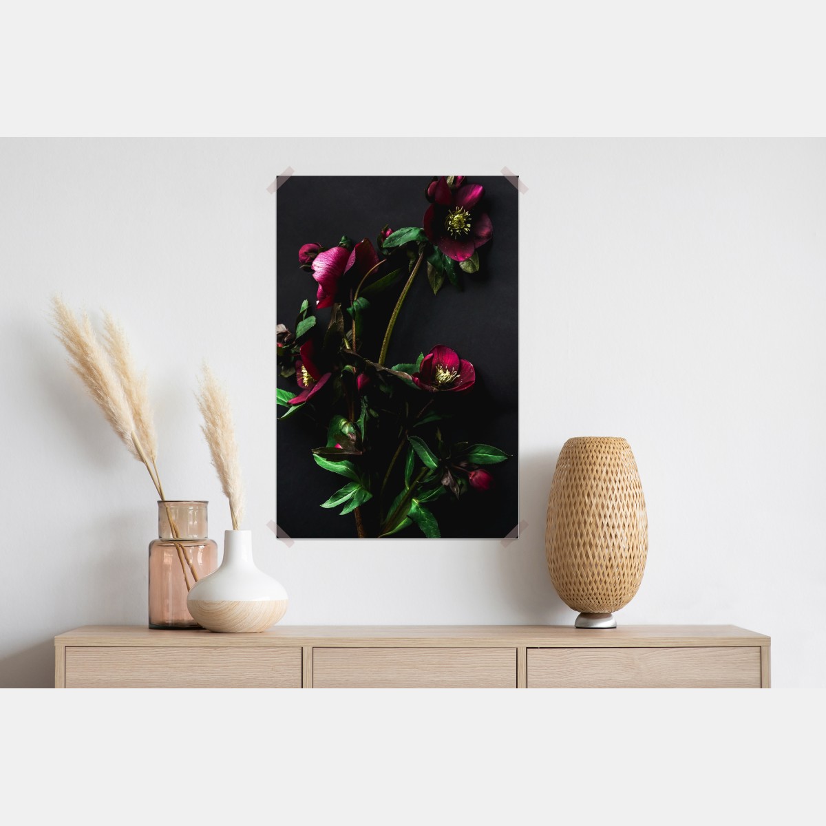 Plakat mroczna fioletowa kompozycja kwiatowa – Wallissimo® Plakat mroczna fioletowa kompozycja kwiatowa – Wallissimo®