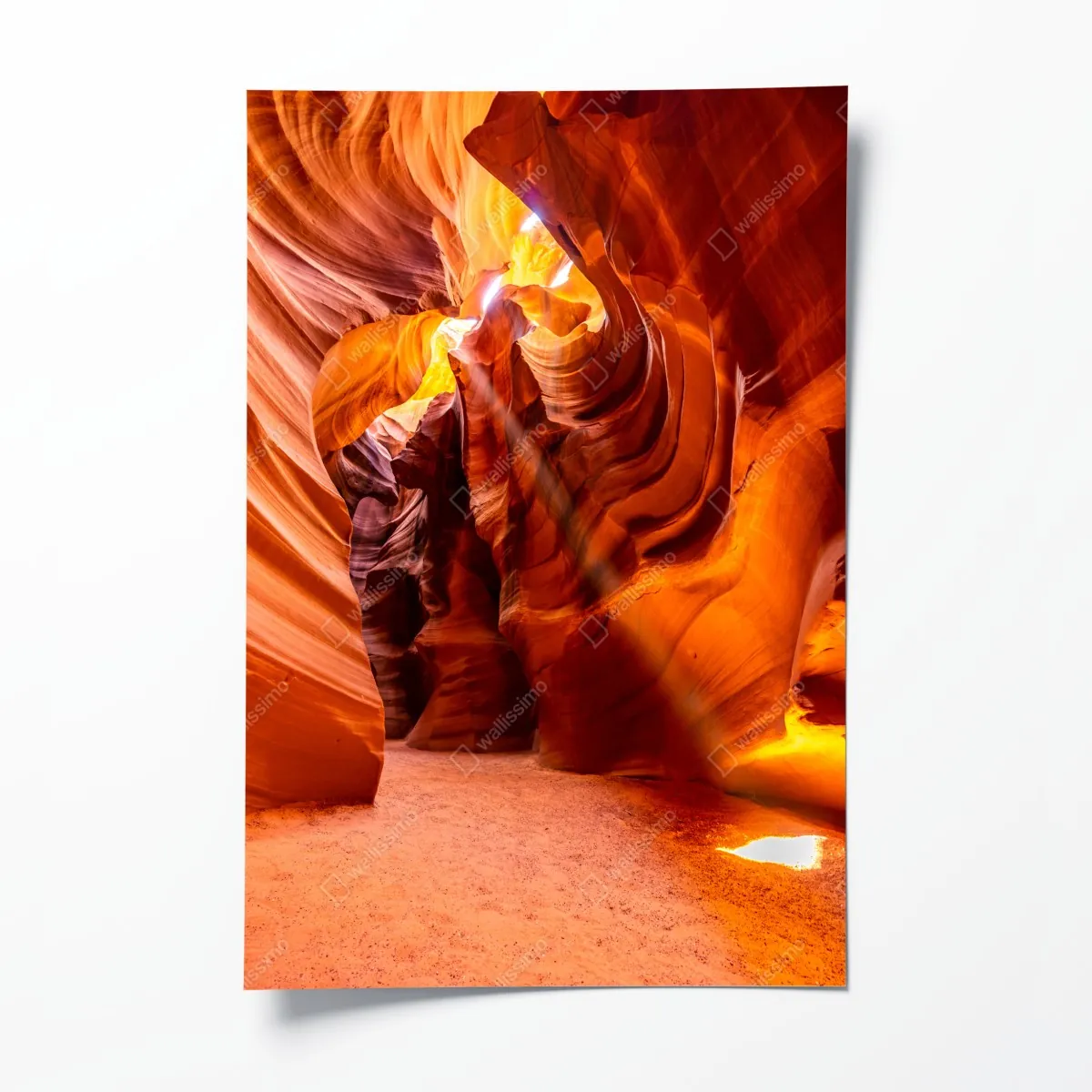 Plakat Kanion Antylopy światło i pofałdowane piaskowce – Wallissimo® Plakat Kanion Antylopy światło i pofałdowane piaskowce – Wallissimo®