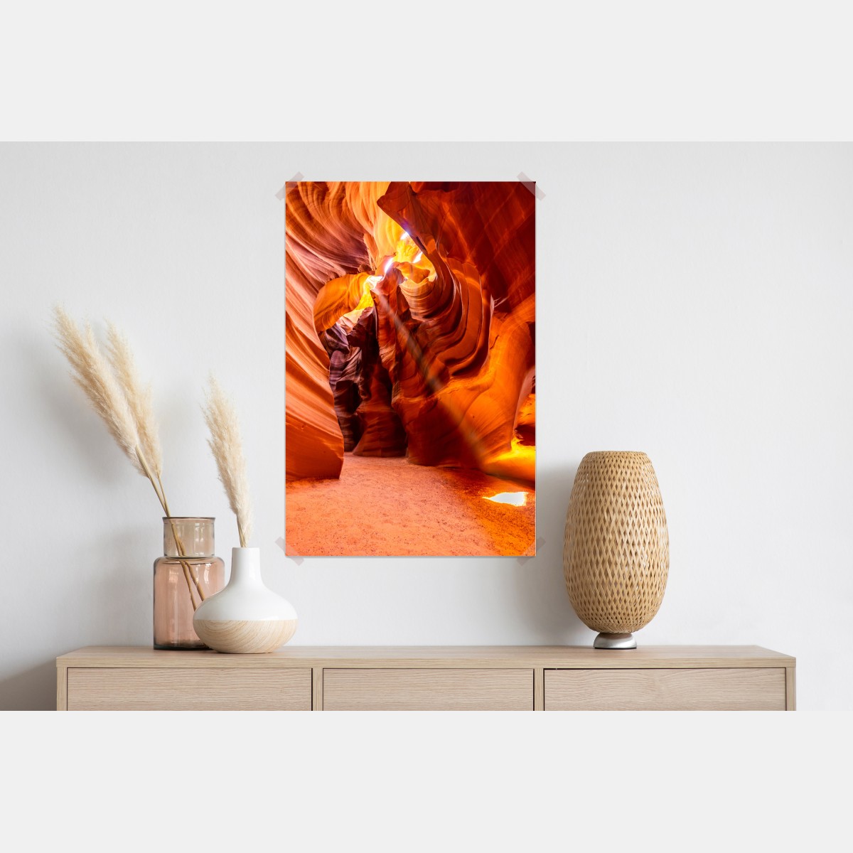 Plakat Kanion Antylopy światło i pofałdowane piaskowce – Wallissimo® Plakat Kanion Antylopy światło i pofałdowane piaskowce – Wallissimo®