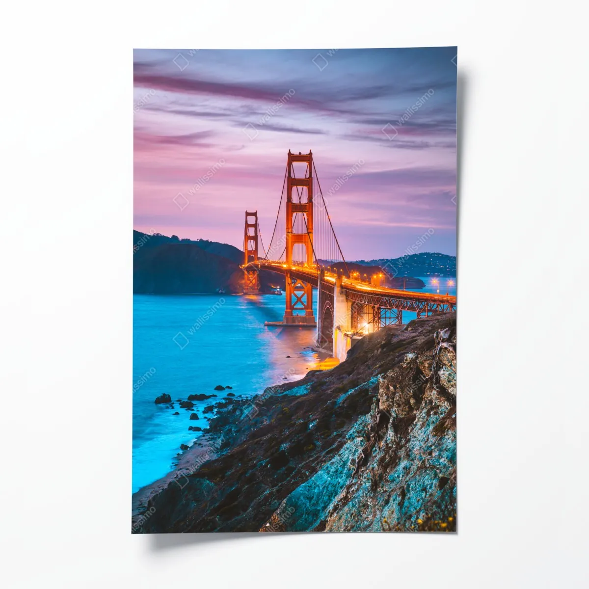 Plakat most Golden Gate o zmierzchu, San Francisco – Wallissimo® Plakat most Golden Gate o zmierzchu, San Francisco – Wallissimo®