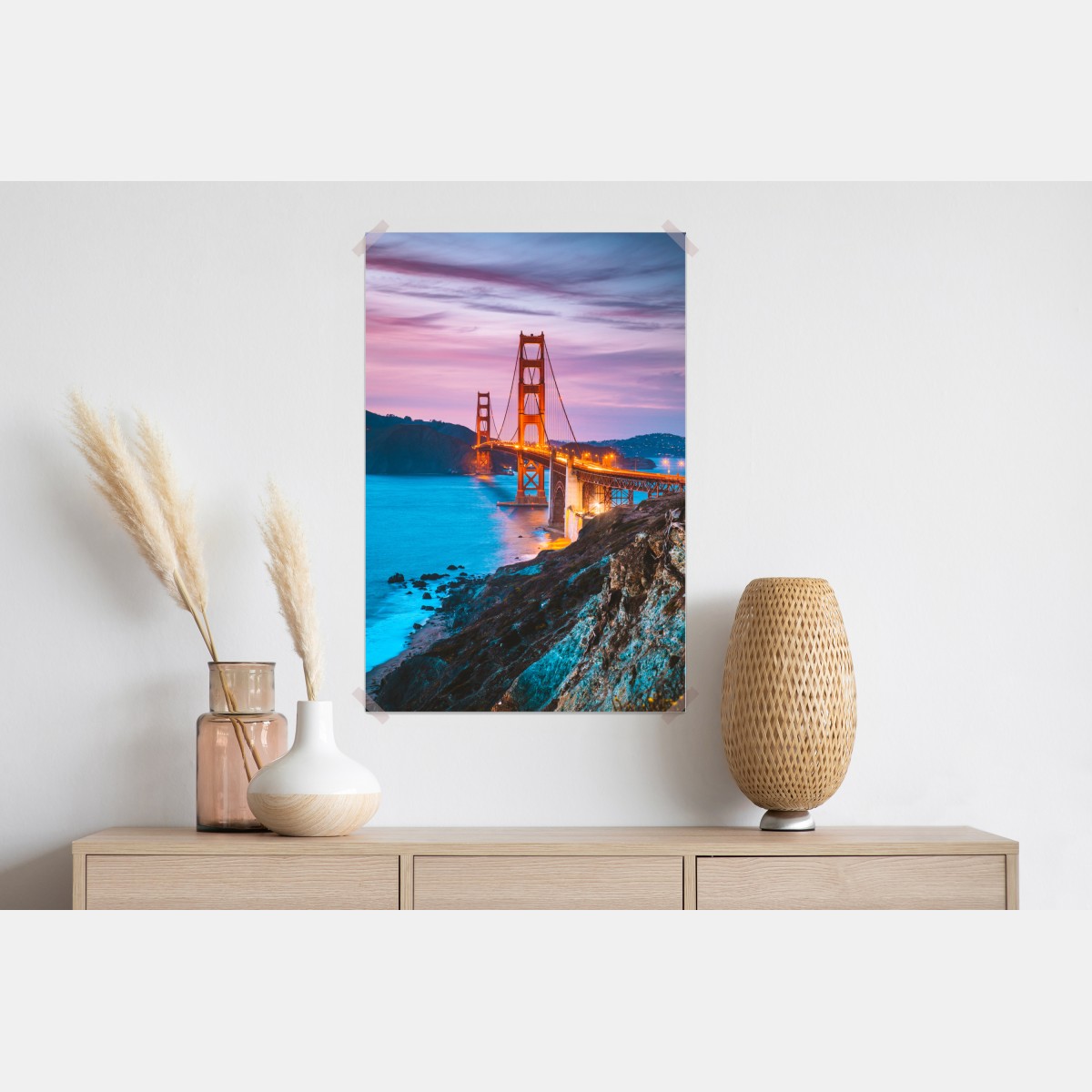 Plakat most Golden Gate o zmierzchu, San Francisco – Wallissimo® Plakat most Golden Gate o zmierzchu, San Francisco – Wallissimo®