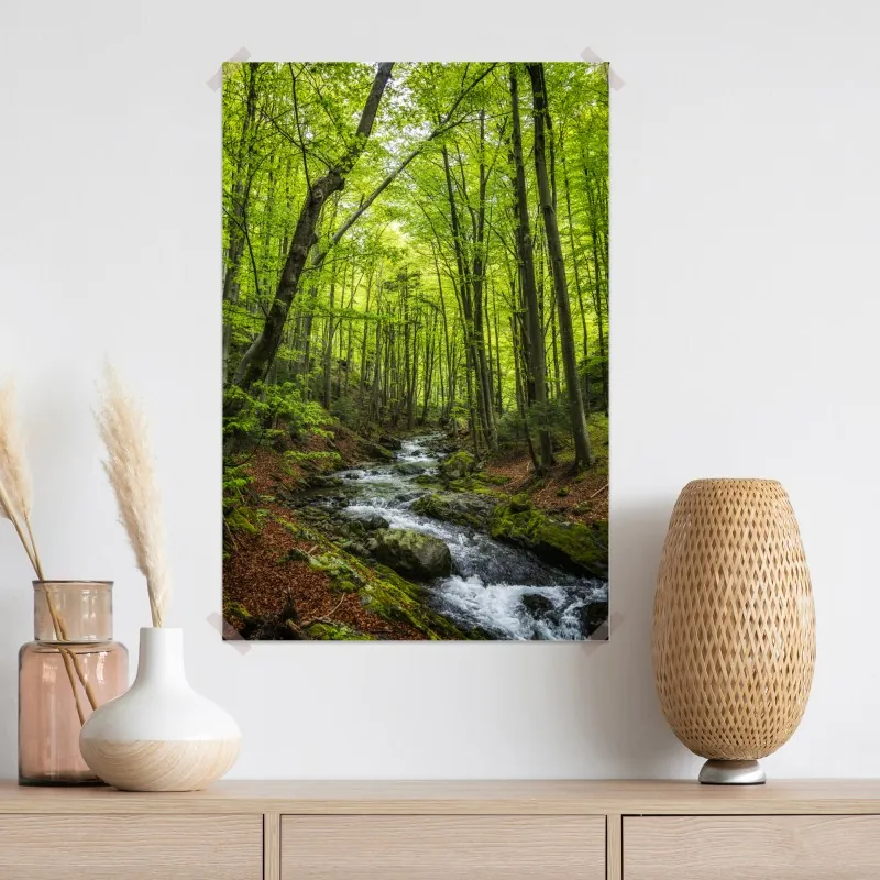 Plakat spokojny leśny strumień – Wallissimo® Plakat spokojny leśny strumień – Wallissimo®