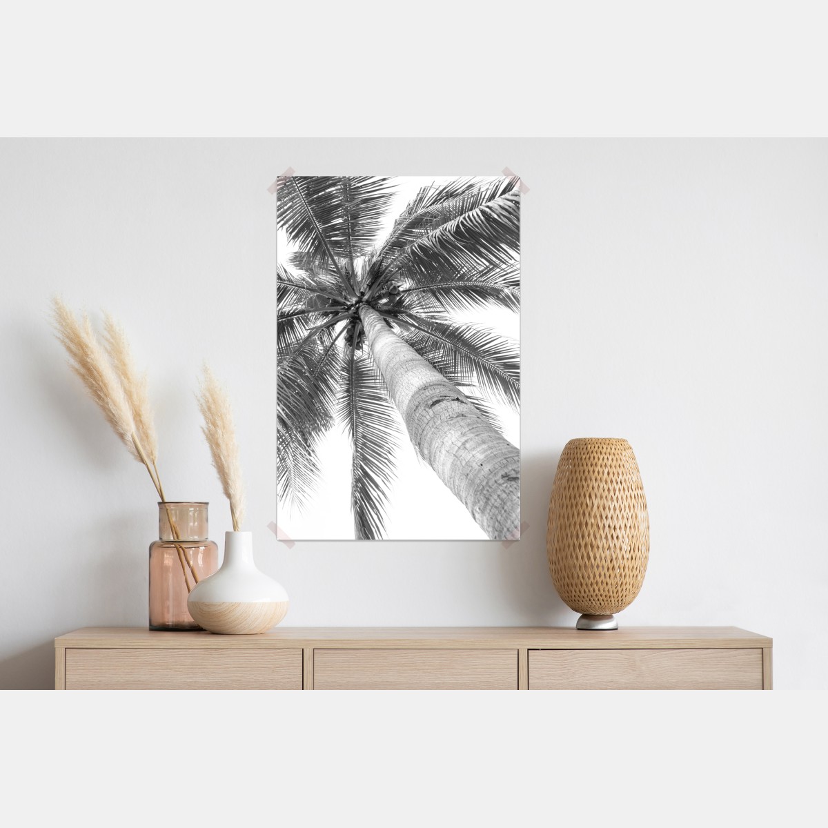 Plakat monochromatyczna palma z perspektywy – Wallissimo® Plakat monochromatyczna palma z perspektywy – Wallissimo®