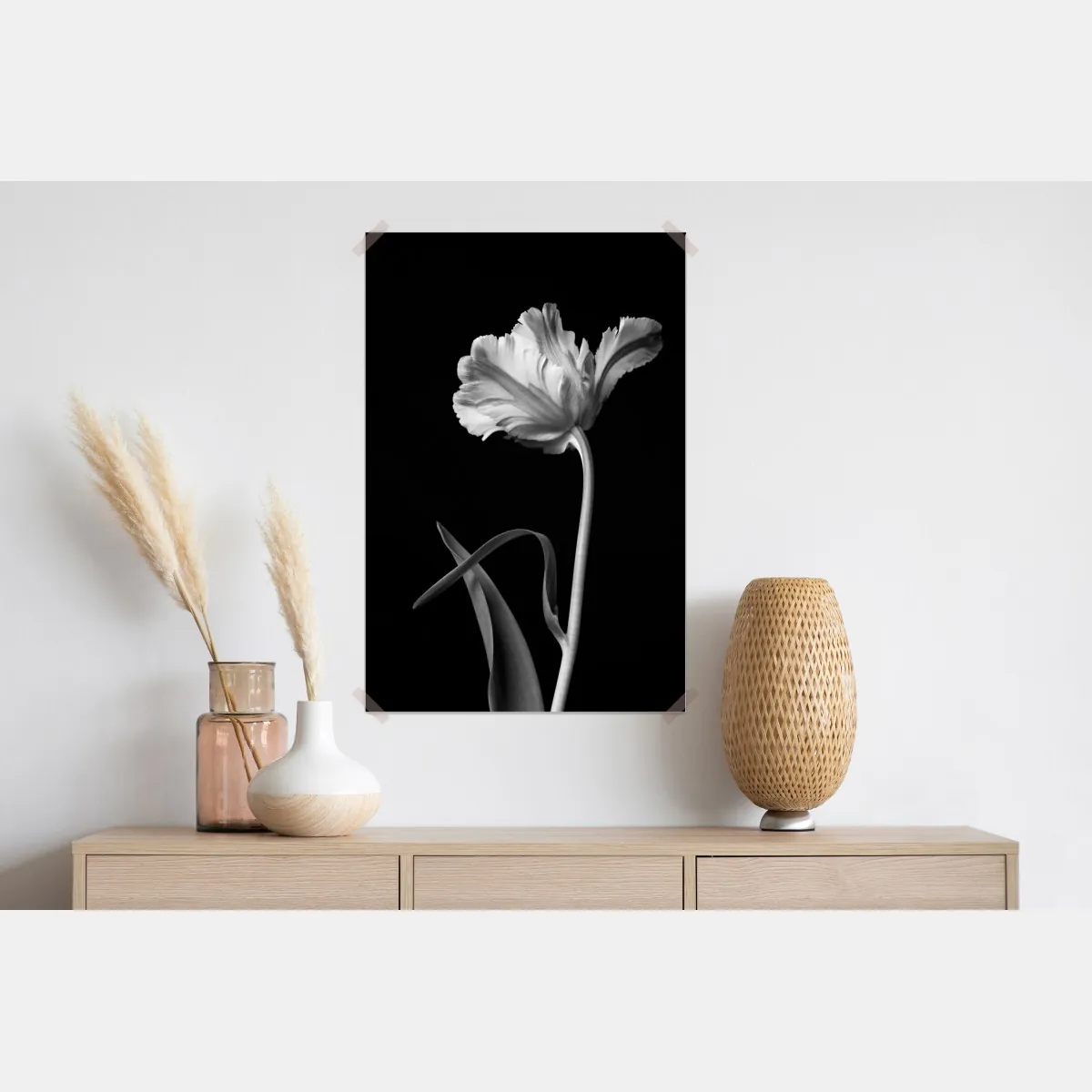 Plakat elegancki monochromatyczny tulipan – Wallissimo® Plakat elegancki monochromatyczny tulipan – Wallissimo®
