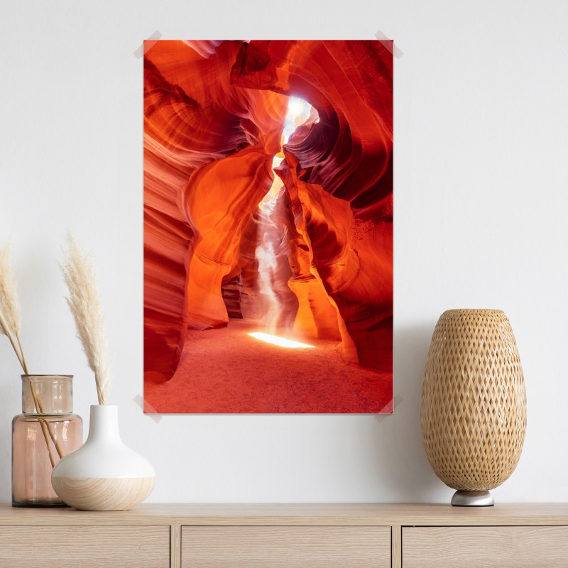 Plakat słoneczny promień w kanionie piaskowcowym – Wallissimo® Plakat słoneczny promień w kanionie piaskowcowym – Wallissimo®