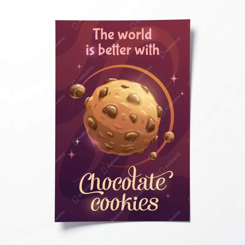 Plakat galaktyka czekoladowego ciastka