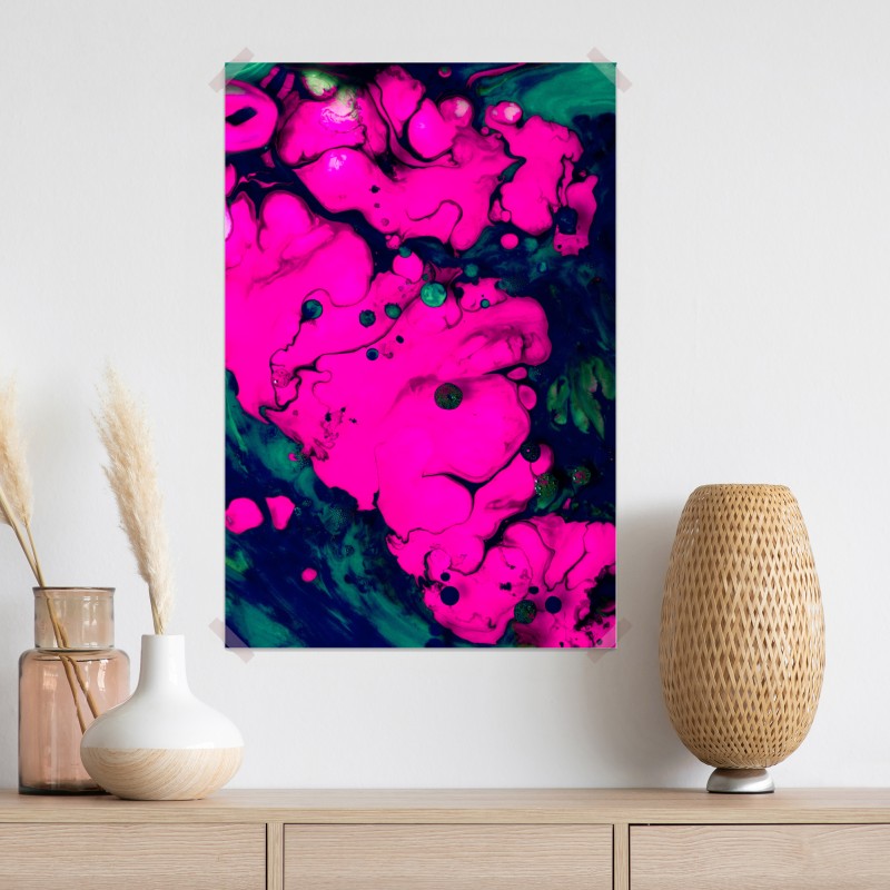 Plakat neonowa różowa abstrakcja płynna – Wallissimo® Plakat neonowa różowa abstrakcja płynna – Wallissimo®
