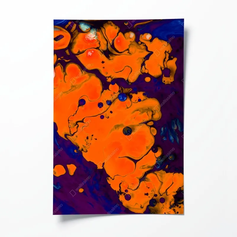 Plakat intensywny pomarańczowy przepływ