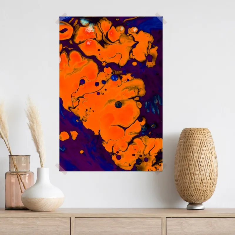 Plakat intensywny pomarańczowy przepływ – Wallissimo® Plakat intensywny pomarańczowy przepływ – Wallissimo®