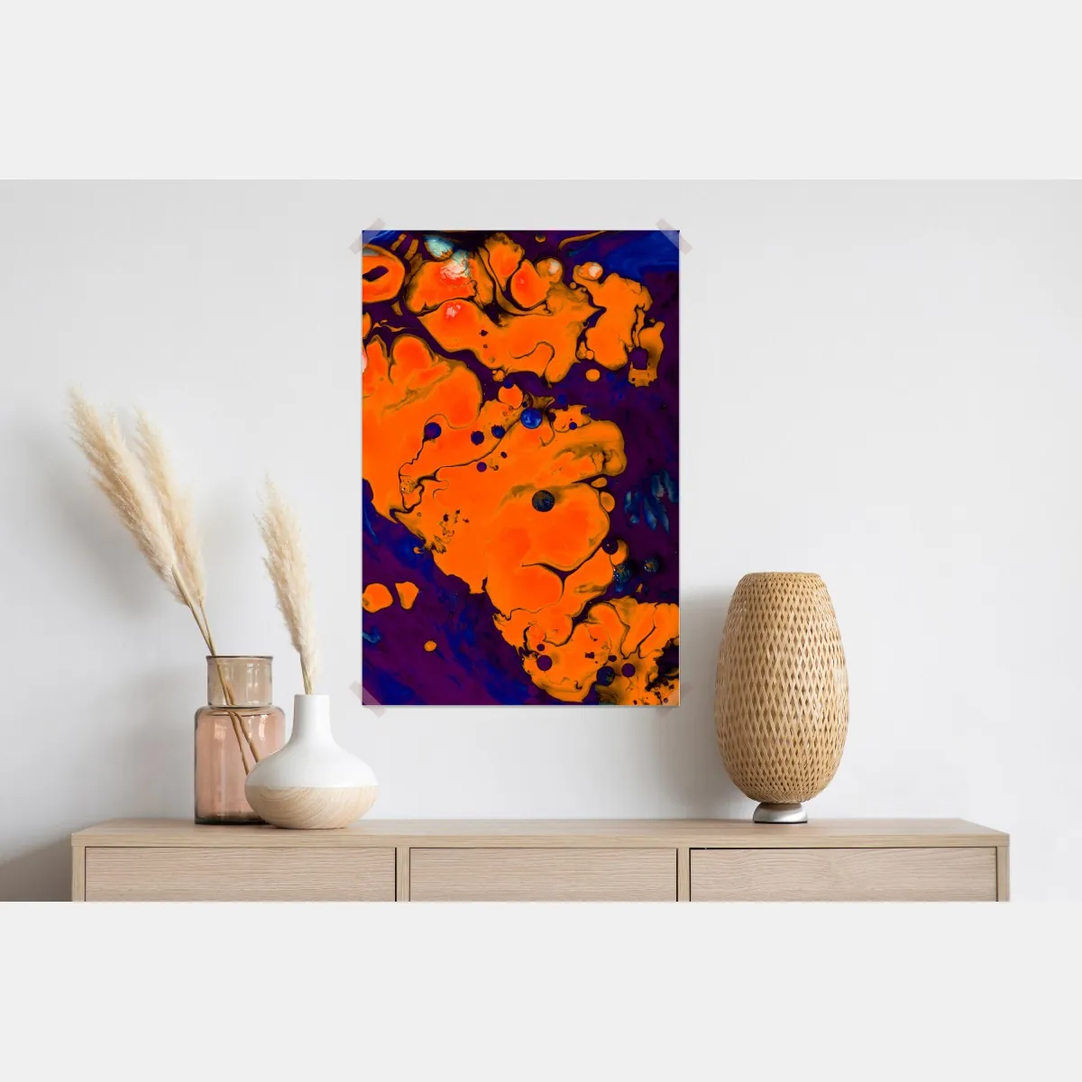 Plakat intensywny pomarańczowy przepływ – Wallissimo® Plakat intensywny pomarańczowy przepływ – Wallissimo®