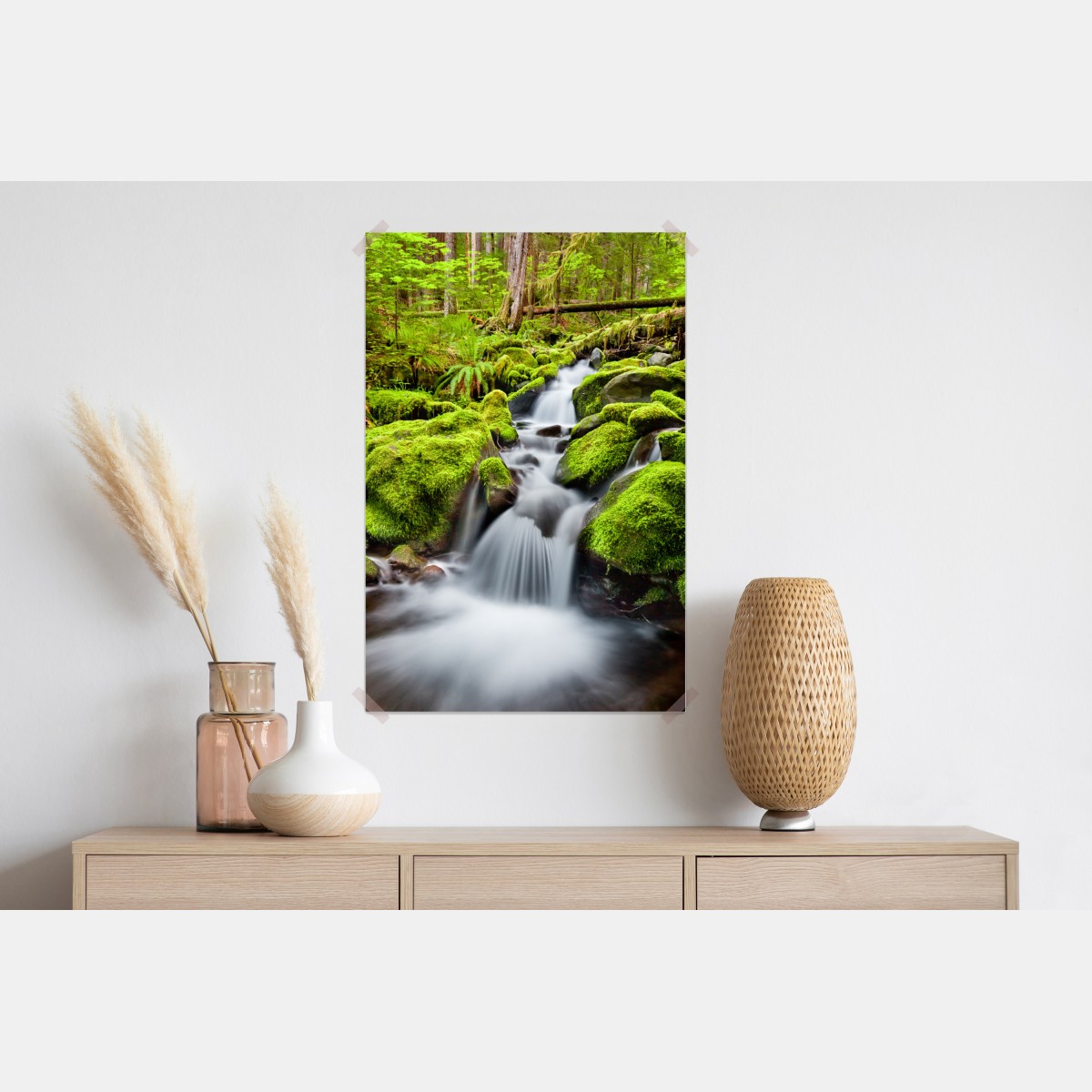 Plakat mechowy strumień przy Sol Duc Falls – Wallissimo® Plakat mechowy strumień przy Sol Duc Falls – Wallissimo®