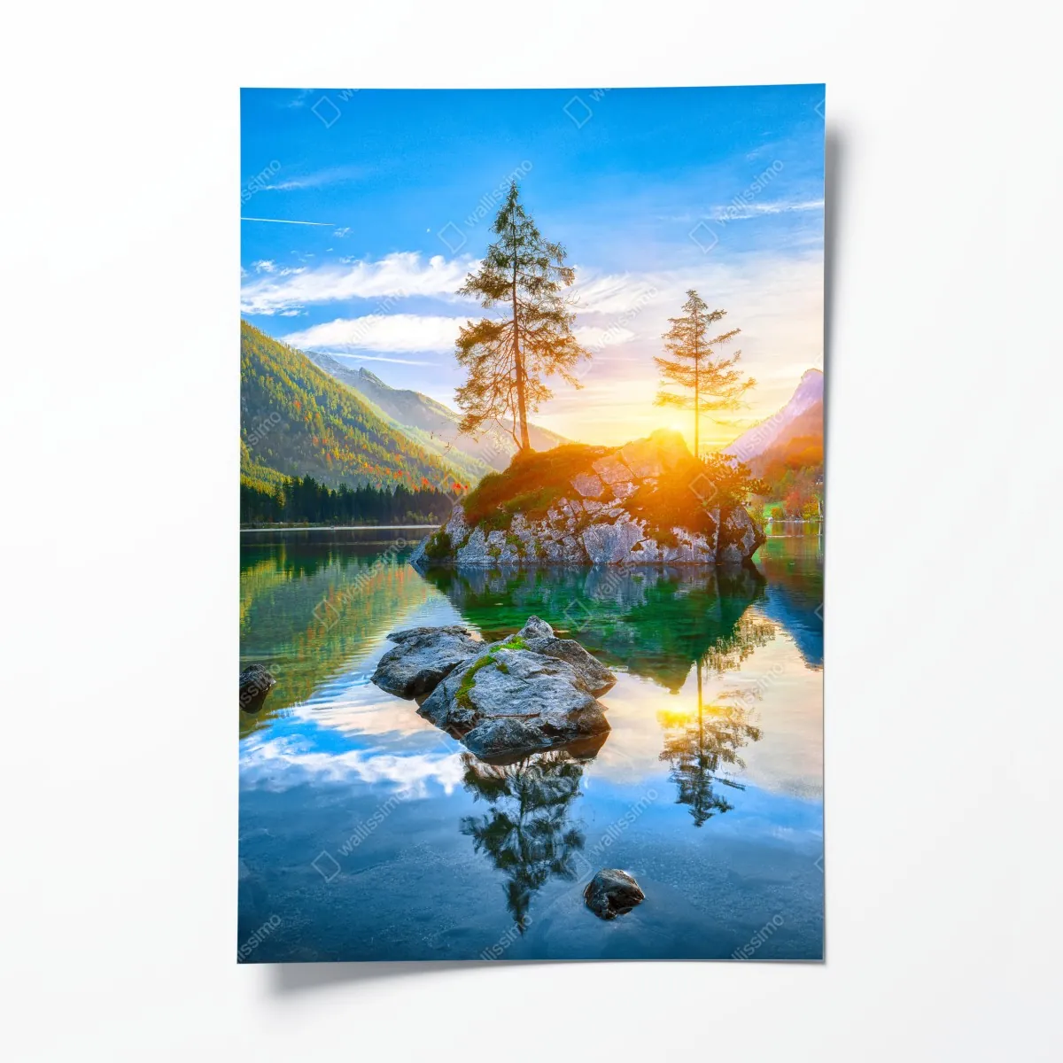 Plakat zachód słońca nad Hintersee – Wallissimo® Plakat zachód słońca nad Hintersee – Wallissimo®