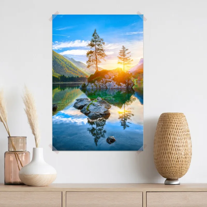 Plakat zachód słońca nad Hintersee – Wallissimo® Plakat zachód słońca nad Hintersee – Wallissimo®