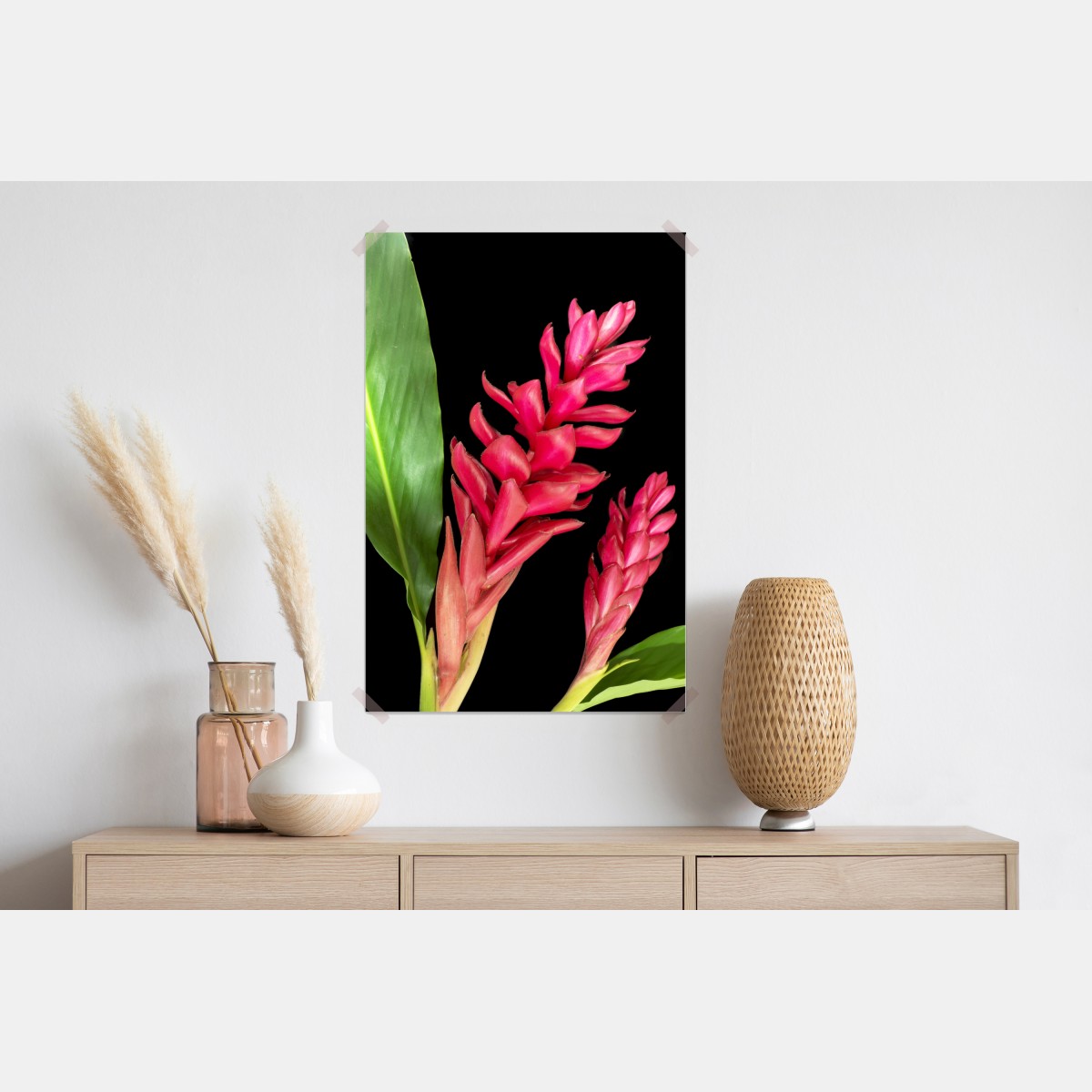 Plakat żywy kwiat ognia na czarnym tle – Wallissimo® Plakat żywy kwiat ognia na czarnym tle – Wallissimo®