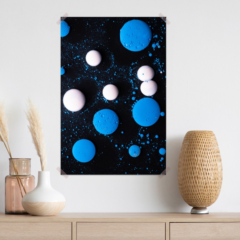 Plakat niebieski marmurowy wzór płynnej farby – Wallissimo® Plakat niebieski marmurowy wzór płynnej farby – Wallissimo®