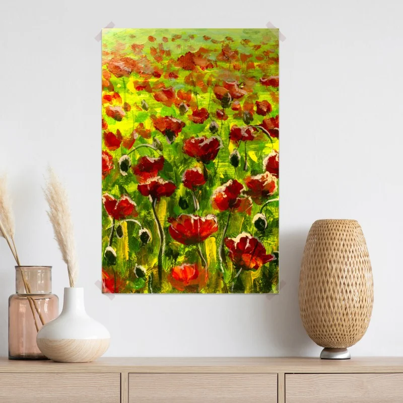 Plakat pole czerwonych maków – Wallissimo® Plakat pole czerwonych maków – Wallissimo®