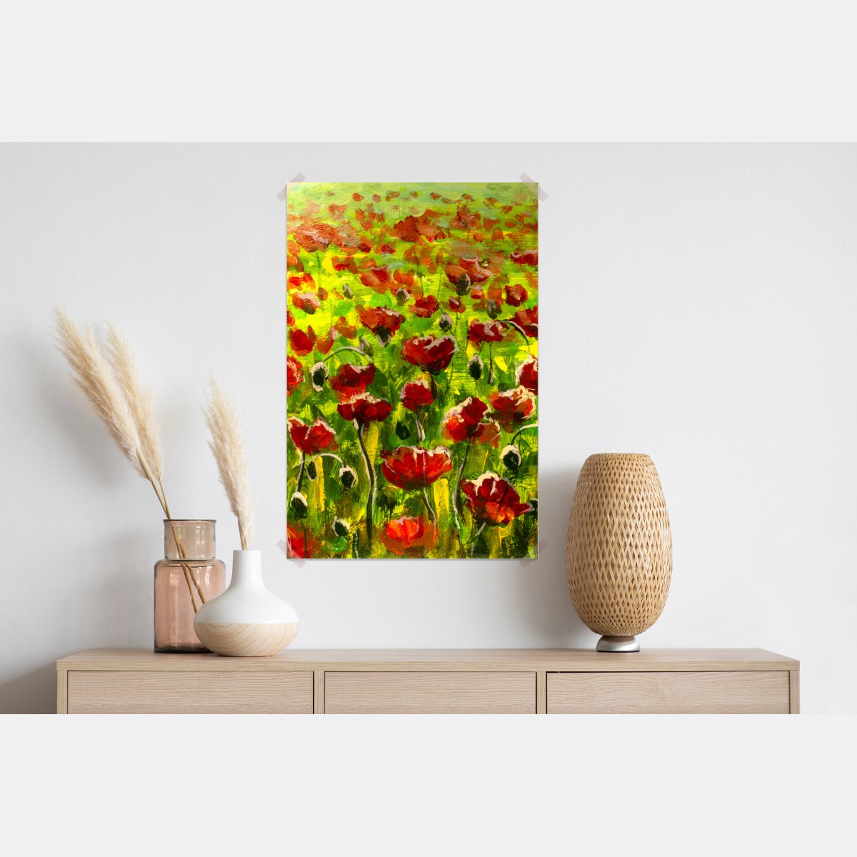 Plakat pole czerwonych maków – Wallissimo® Plakat pole czerwonych maków – Wallissimo®