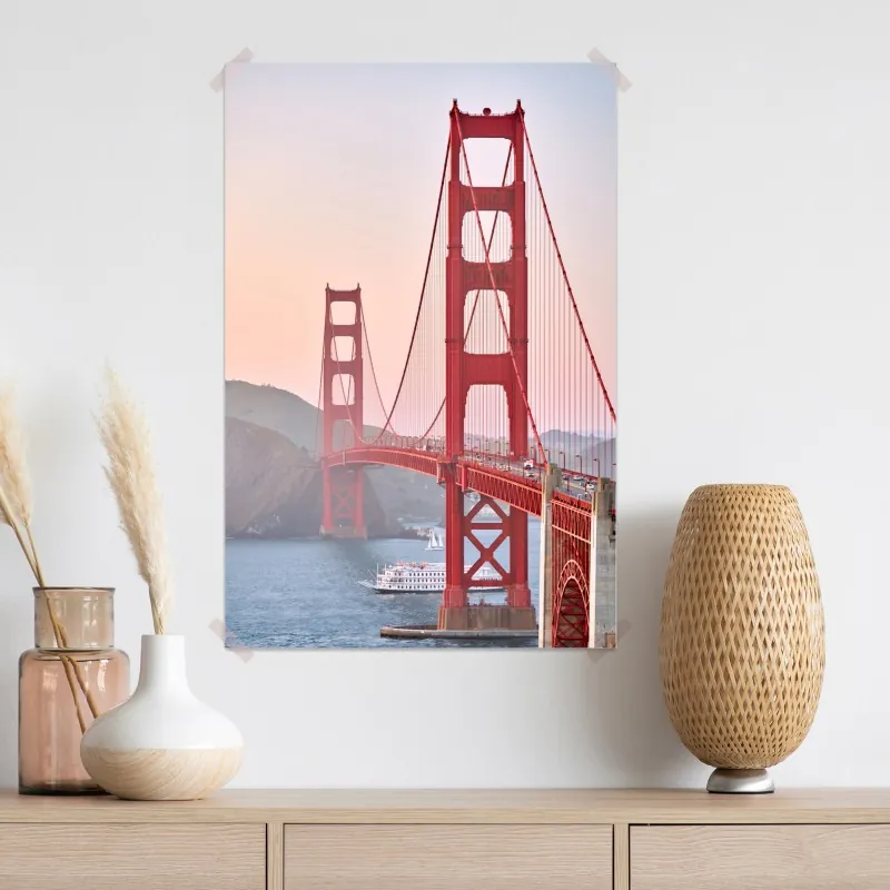 Plakat most Golden Gate o zachodzie słońca – Wallissimo® Plakat most Golden Gate o zachodzie słońca – Wallissimo®