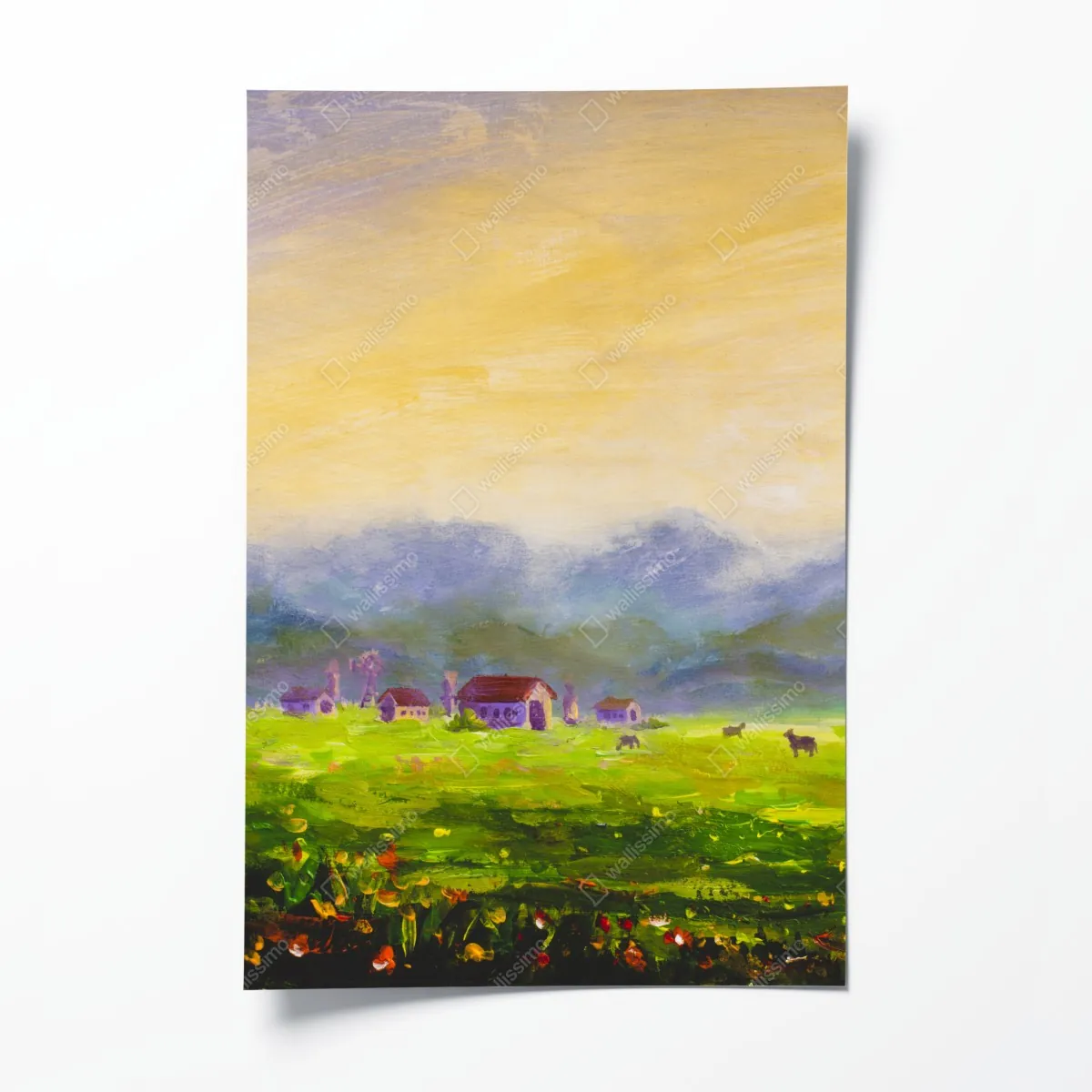 Plakat świt nad letnią łąką – Wallissimo® Plakat świt nad letnią łąką – Wallissimo®