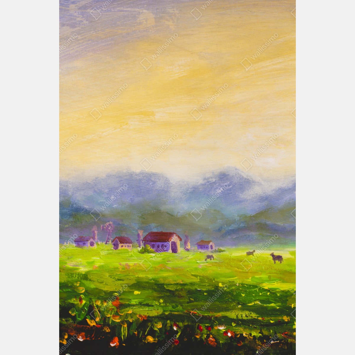 Plakat świt nad letnią łąką – Wallissimo® Plakat świt nad letnią łąką – Wallissimo®