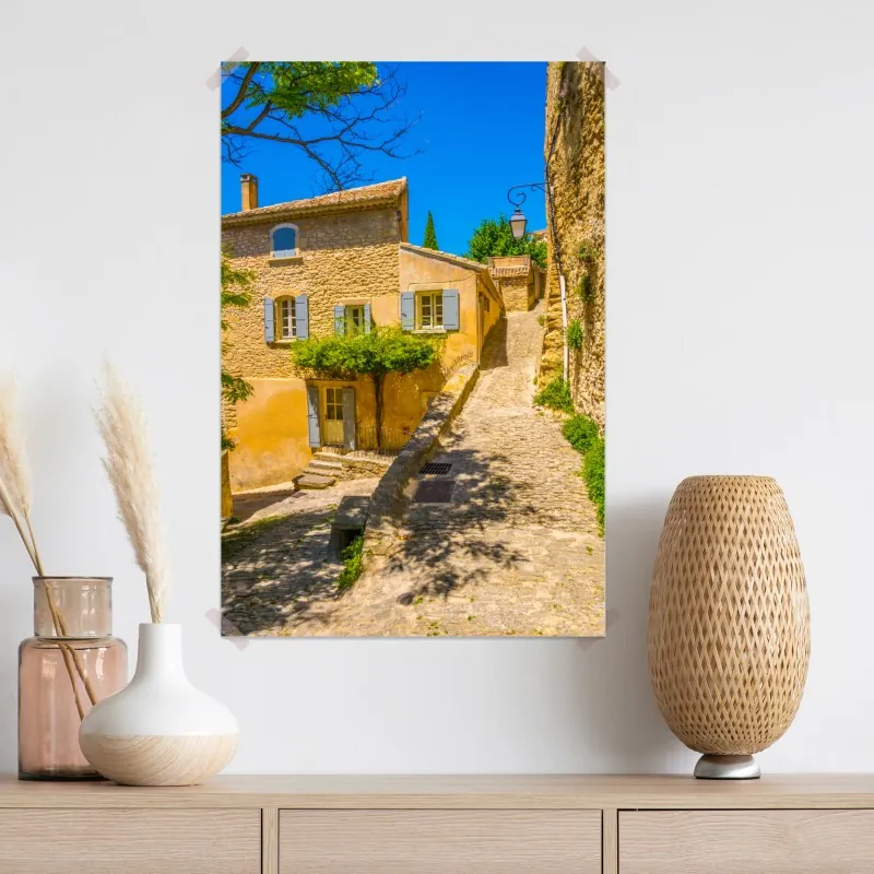 Plakat słoneczna kamienna uliczka – Wallissimo® Plakat słoneczna kamienna uliczka – Wallissimo®