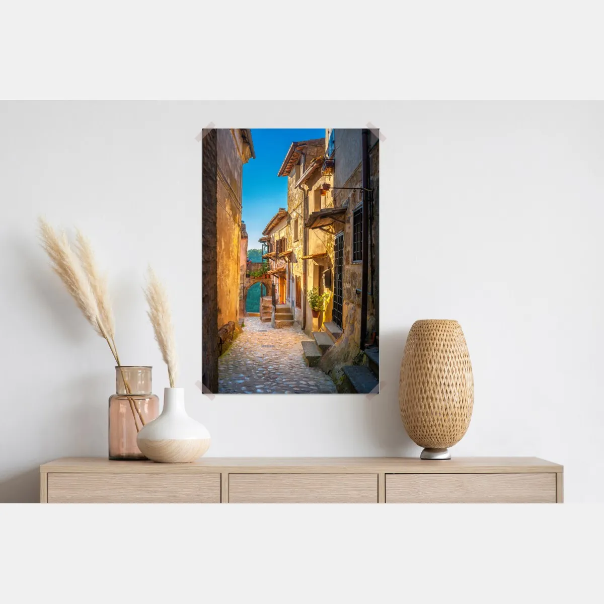 Plakat uliczka o zachodzie słońca w Toskanii – Wallissimo® Plakat uliczka o zachodzie słońca w Toskanii – Wallissimo®